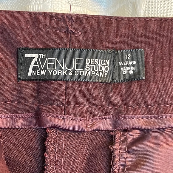 New York and company size 12 women’s work pants, plum color - Picture 3 of 4
